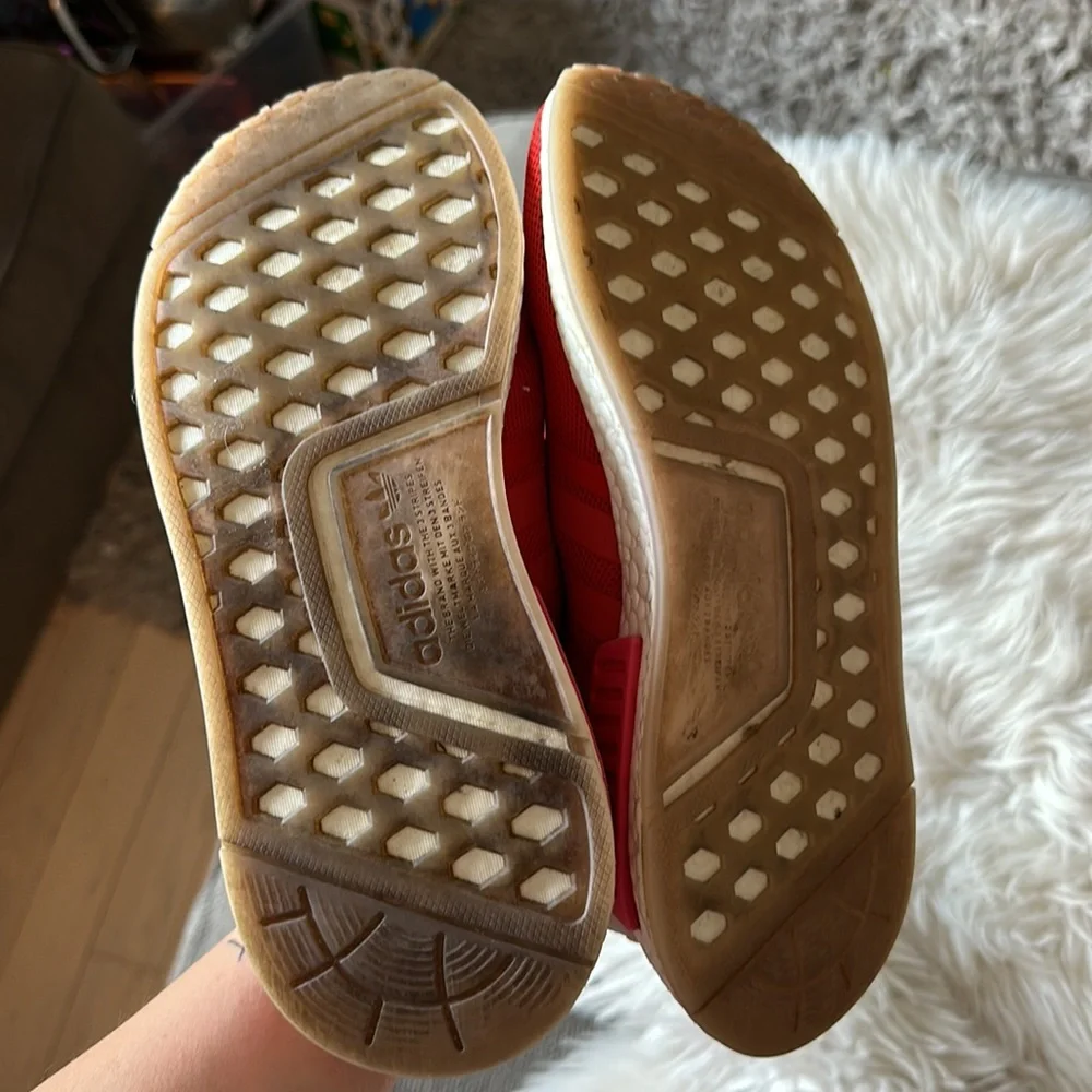 Red + Pink Adidas NMD_R1 runners - 7.5 - Picture 8 of 8